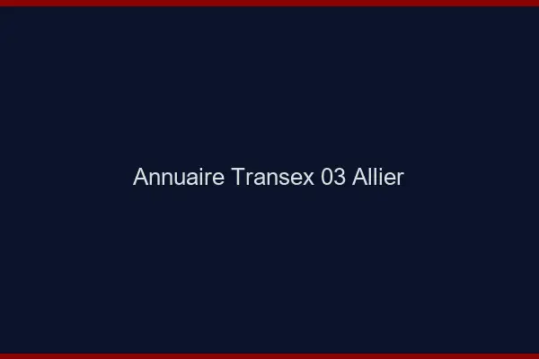Annuaire Transex 03 Allier