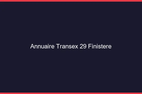 Annuaire Transex 29 Finistere