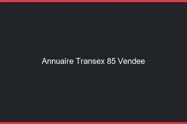 Annuaire Transex 85 Vendee