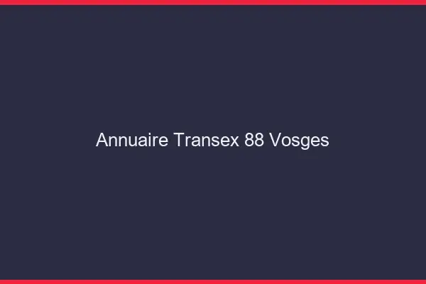 Annuaire Transex 88 Vosges