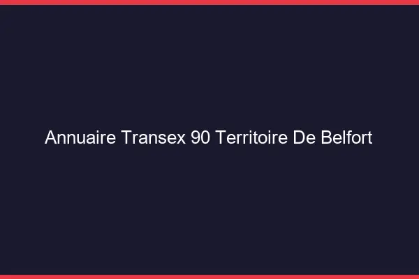 Annuaire Transex 90 Territoire De Belfort