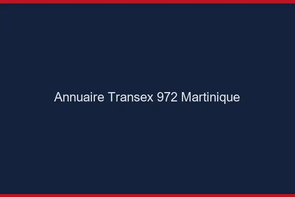 Annuaire Transex 972 Martinique