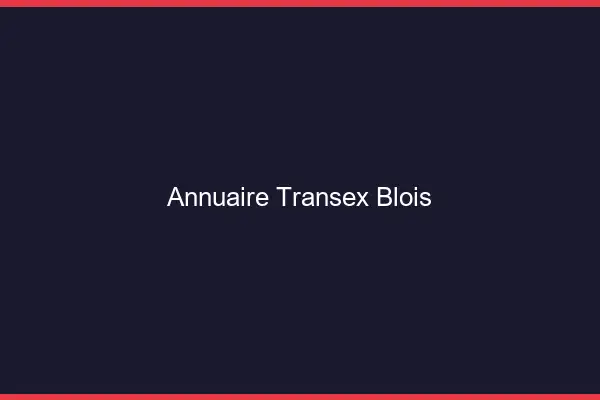Annuaire Transex Blois