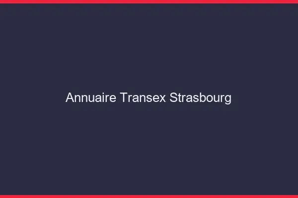 Annuaire Transex Strasbourg