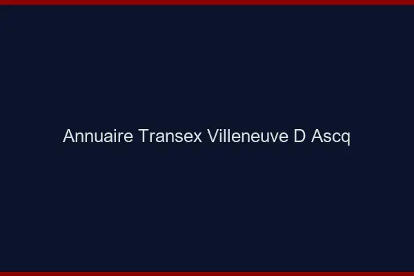 Annuaire Transex Villeneuve-d'Ascq