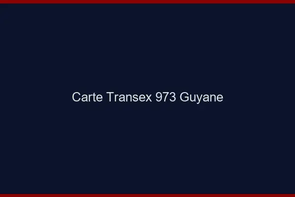 Carte Transex 973 Guyane