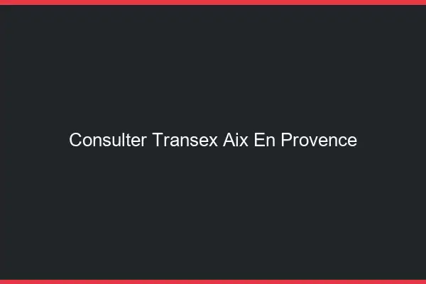 Consulter Transex Aix-en-Provence