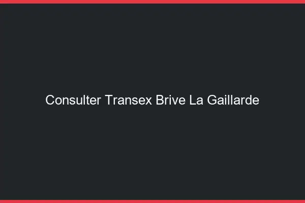 Consulter Transex Brive-la-Gaillarde
