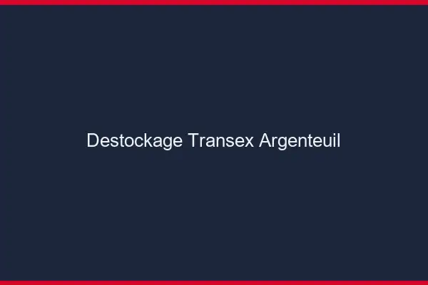 Déstockage Transex Argenteuil