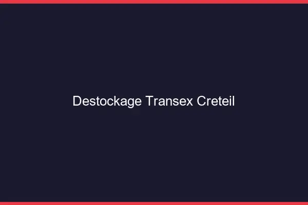 Déstockage Transex Créteil