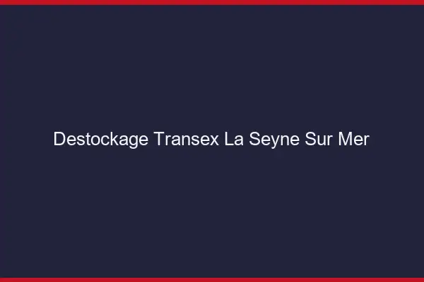 Déstockage Transex La Seyne-sur-Mer