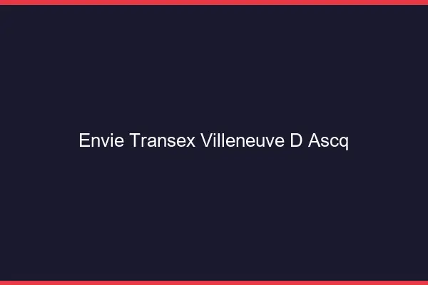 Envie Transex Villeneuve-d'Ascq
