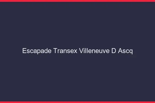 Escapade Transex Villeneuve-d'Ascq