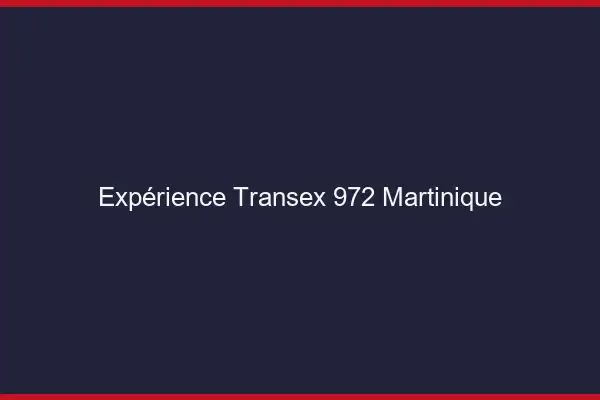 Expérience Transex 972 Martinique
