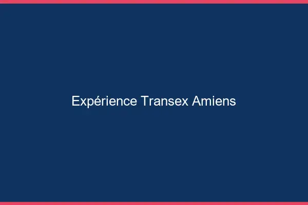 Expérience Transex Amiens