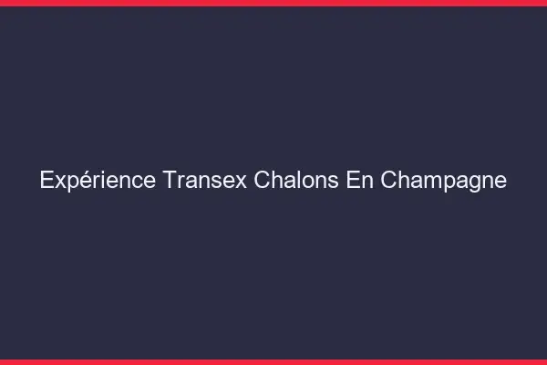 Expérience Transex Châlons-en-Champagne