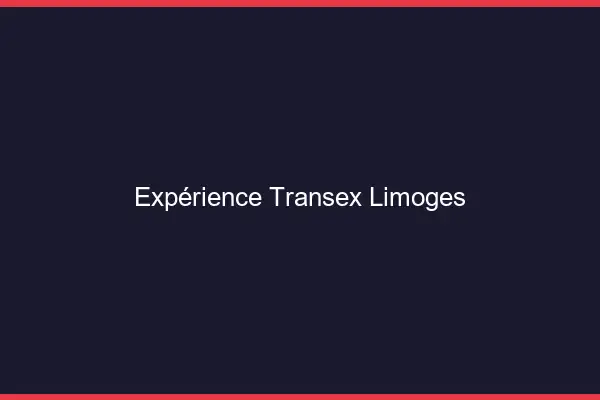 Expérience Transex Limoges