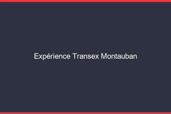 Expérience Transex Montauban