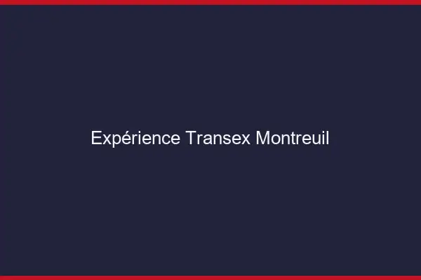 Expérience Transex Montreuil