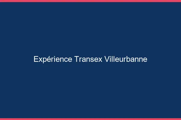 Expérience Transex Villeurbanne