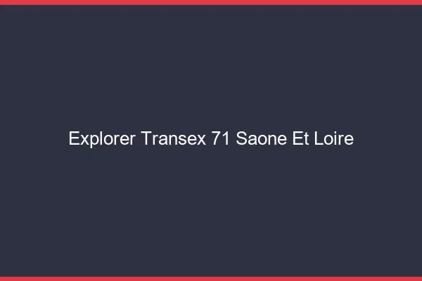 Explorer Transex 71 Saone Et Loire