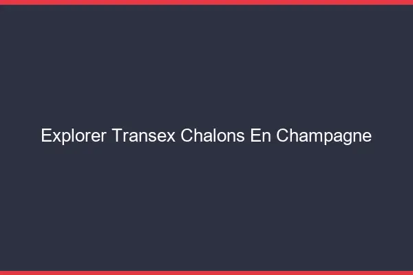 Explorer Transex Châlons-en-Champagne