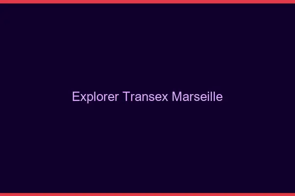 Explorer Transex Marseille