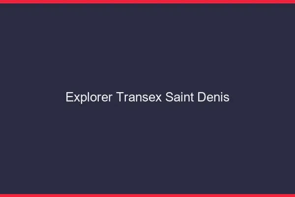 Explorer Transex Saint-Denis