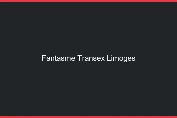 Fantasme Transex Limoges