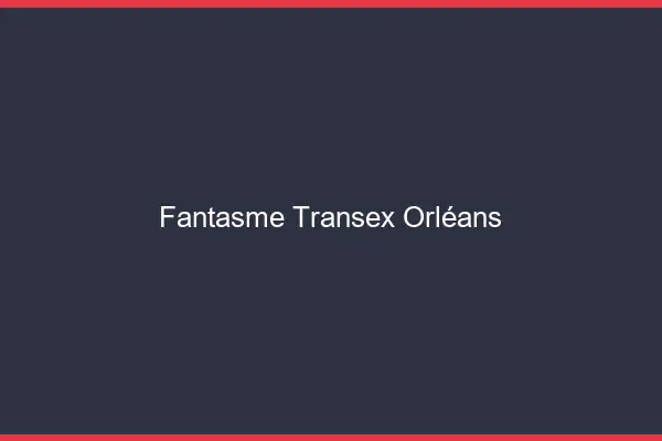 Fantasme Transex Orléans