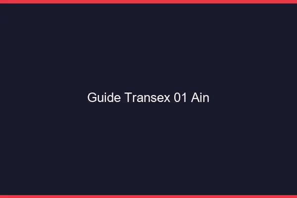Guide Transex 01 Ain
