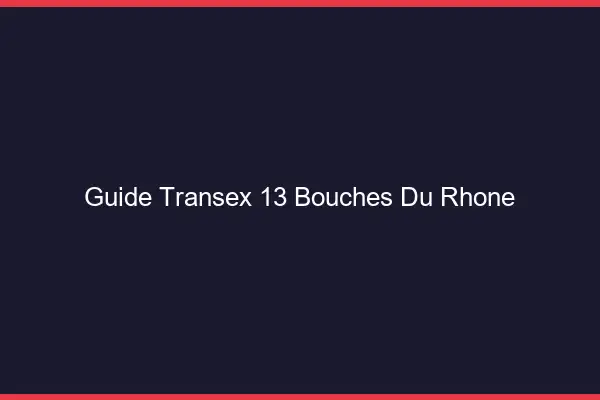 Guide Transex 13 Bouches Du Rhone