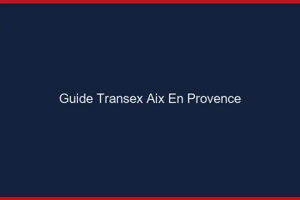 Guide Transex Aix-en-Provence