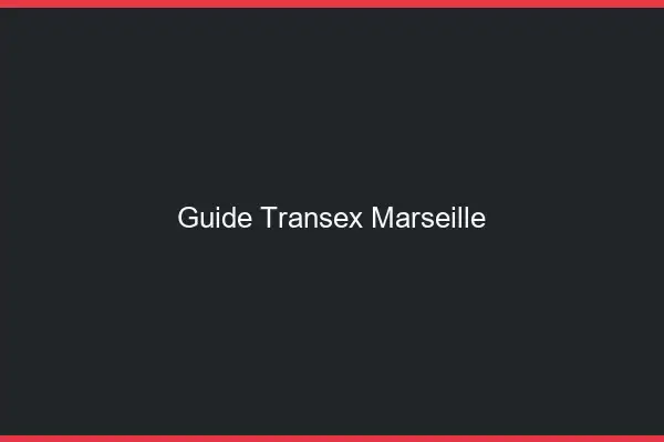 Guide Transex Marseille