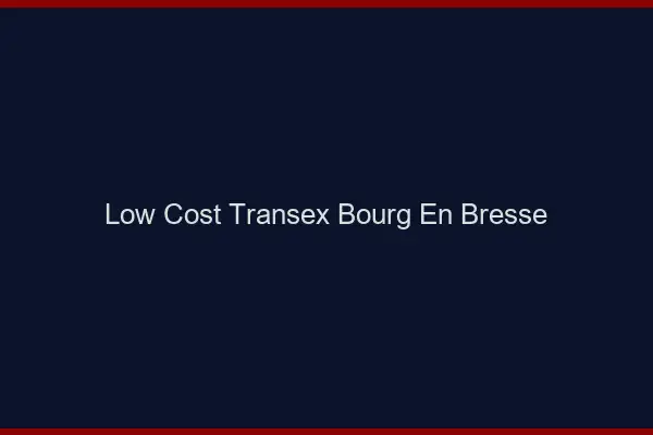 Low Cost Transex Bourg-en-Bresse