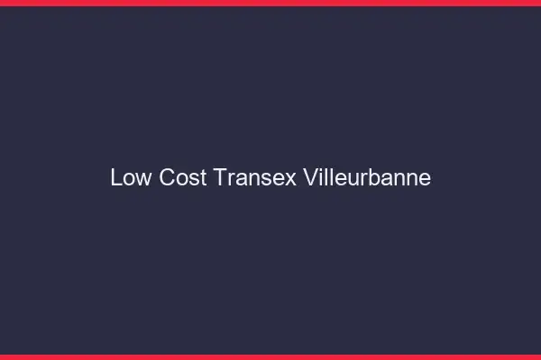 Low Cost Transex Villeurbanne