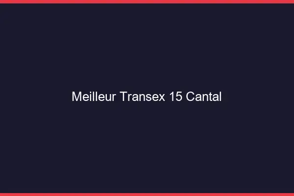 Meilleur Transex 15 Cantal