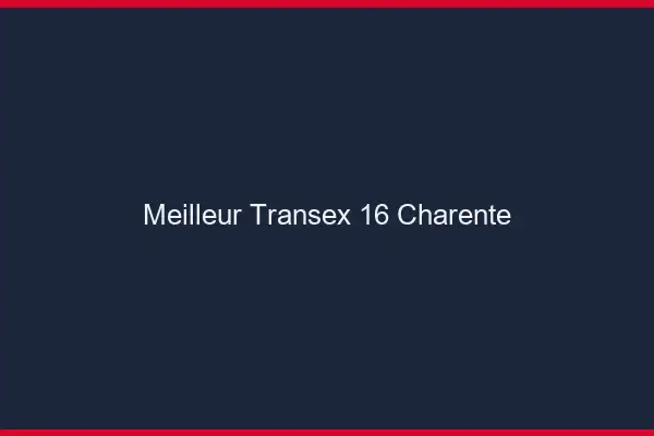 Meilleur Transex 16 Charente