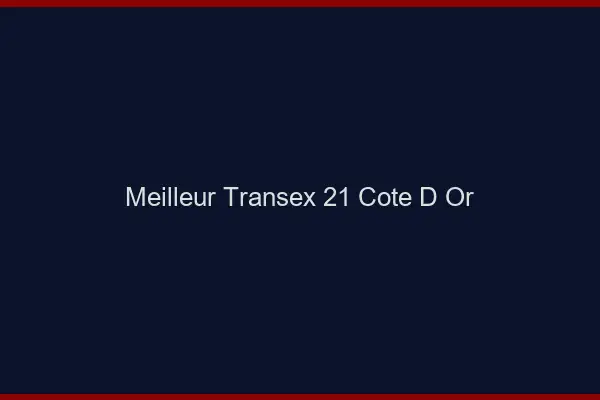Meilleur Transex 21 Cote D Or
