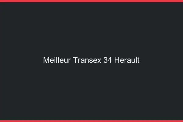 Meilleur Transex 34 Herault