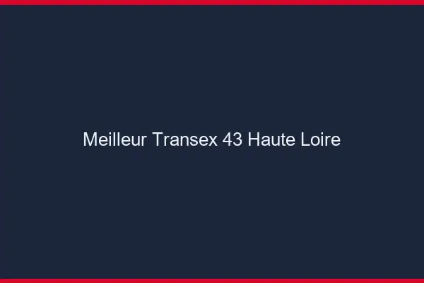 Meilleur Transex 43 Haute Loire