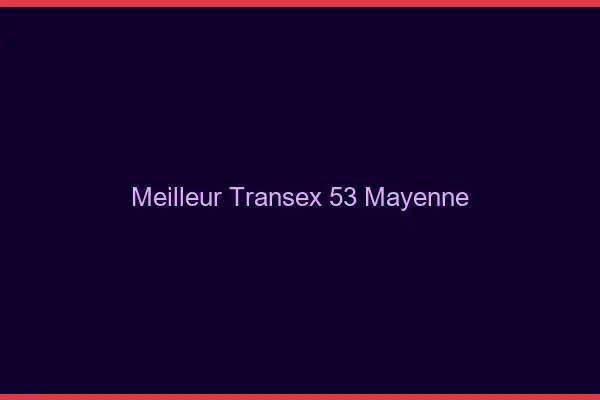 Meilleur Transex 53 Mayenne
