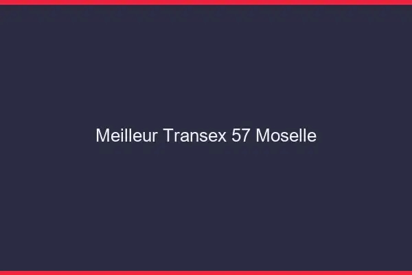 Meilleur Transex 57 Moselle
