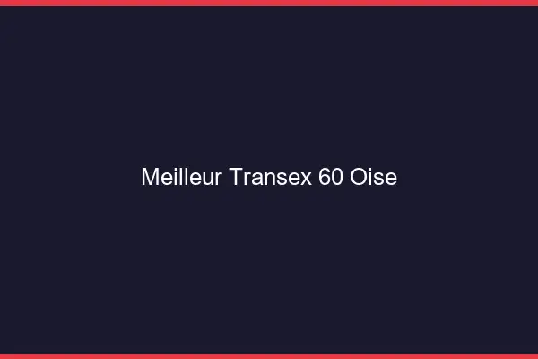 Meilleur Transex 60 Oise
