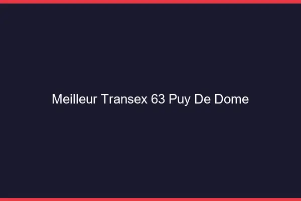 Meilleur Transex 63 Puy De Dome
