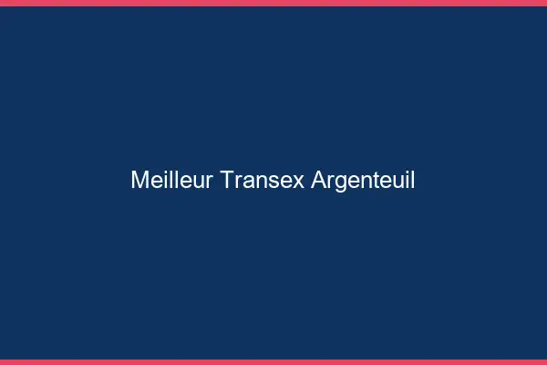 Meilleur Transex Argenteuil