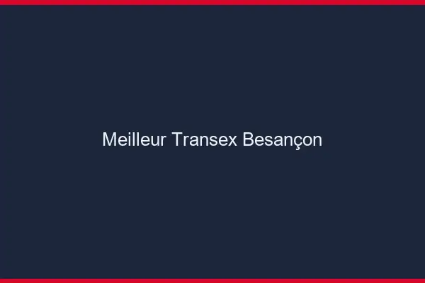 Meilleur Transex Besançon