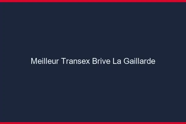 Meilleur Transex Brive-la-Gaillarde