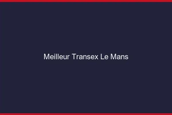 Meilleur Transex Le Mans
