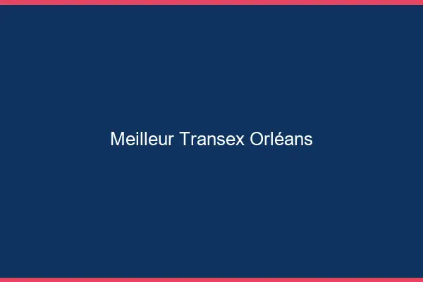 Meilleur Transex Orléans
